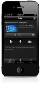 The Dani Johnson App Image on an iPhone